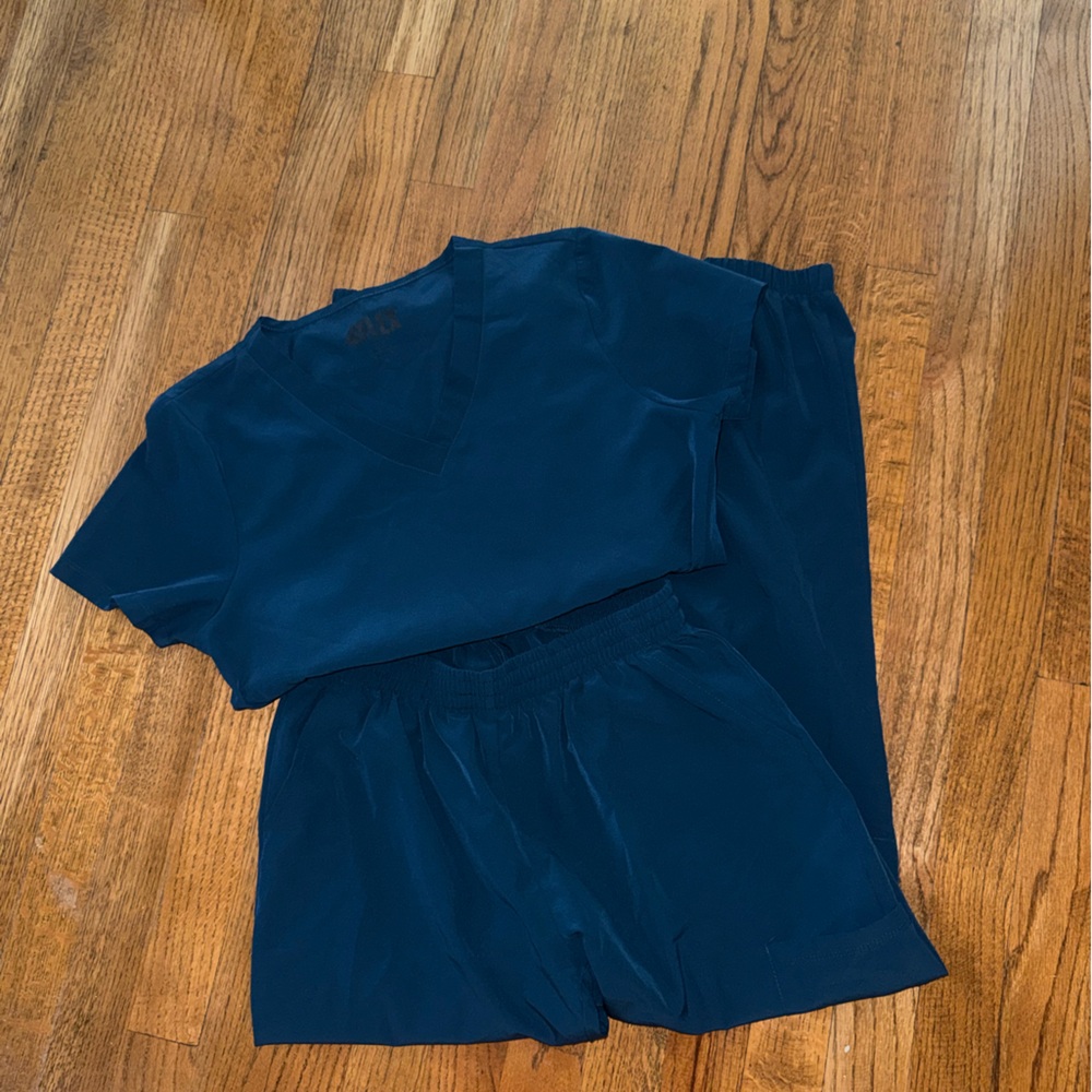 Women's Two-Piece Set in Deep Teal Blue